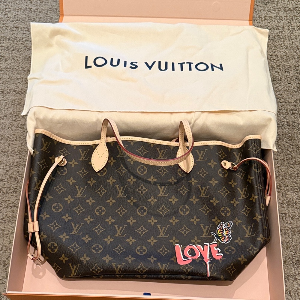 Louis Vuitton never full Brown Monogram Tote Bag NIB